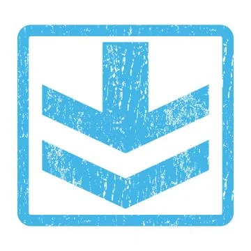 Arrow Down Icon Rubber Stamp Stock Illustration