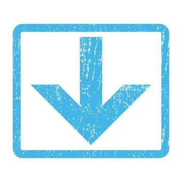 Arrow Down Icon Rubber Stamp Stock Illustration