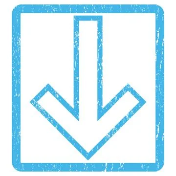 Arrow Down Icon Rubber Stamp Stock-Illustration