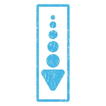 Arrow Down Icon Rubber Stamp Stock Illustration