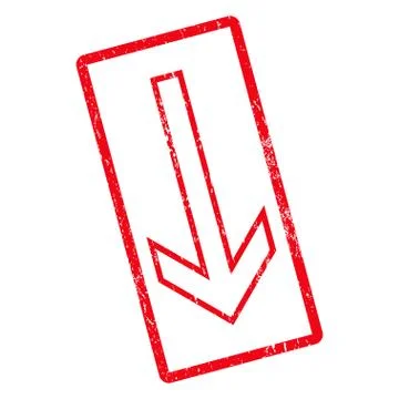 Arrow Down Icon Rubber Stamp Stock Illustration