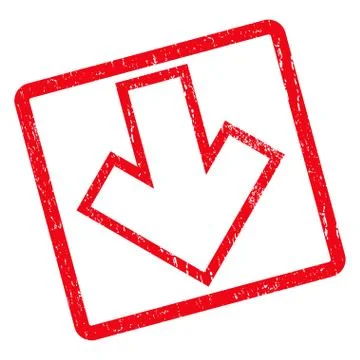 Arrow Down Icon Rubber Stamp Illustrazione stock