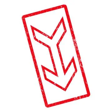 Arrow Down Icon Rubber Stamp Stock Illustration