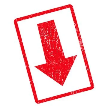 Arrow Down Icon Rubber Stamp Stock Illustration