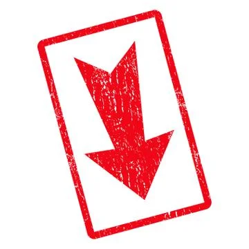 Arrow Down Icon Rubber Stamp Stockillustratie