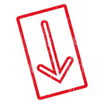Arrow Down Icon Rubber Stamp 库存插图