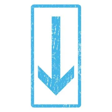 Arrow Down Icon Rubber Stamp Stock Illustration