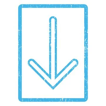 Arrow Down Icon Rubber Stamp 库存插图