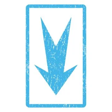 Arrow Down Icon Rubber Stamp 库存插图