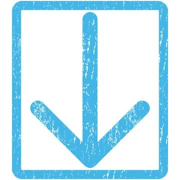 Arrow Down Icon Rubber Stamp Stock Illustration