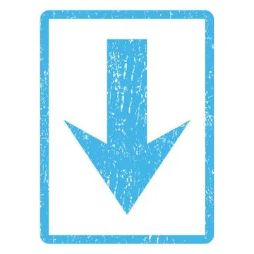 Arrow Down Icon Rubber Stamp 库存插图
