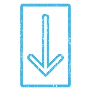 Arrow Down Icon Rubber Stamp 库存插图