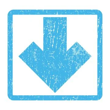 Arrow Down Icon Rubber Stamp Stock Illustration