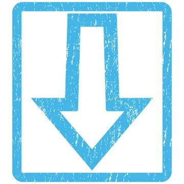 Arrow Down Icon Rubber Stamp 库存插图