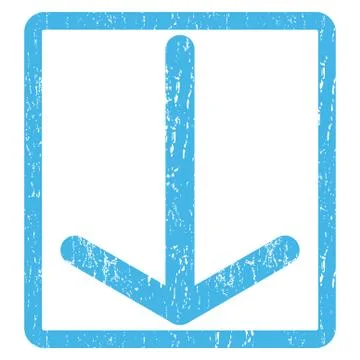 Arrow Down Icon Rubber Stamp 库存插图
