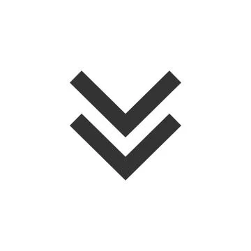 Arrow, down icon. Vector illustration, flat design. 스톡 일러스트