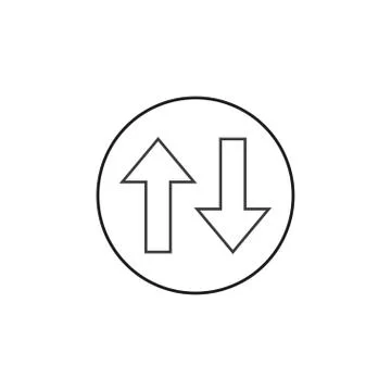 Arrow, down, up icon. Vector illustration, flat design. Stock Illustration