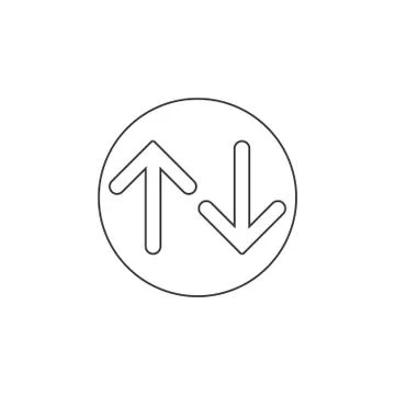 Arrow, down, up icon. Vector illustration, flat design. Stock Illustration