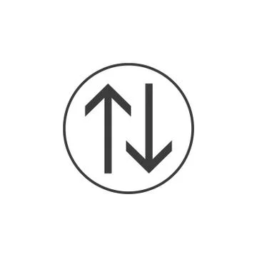 Arrow, down, up icon. Vector illustration, flat design. Stock Illustration