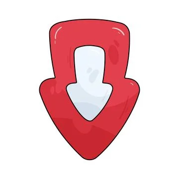 Arrow down Stock Illustration