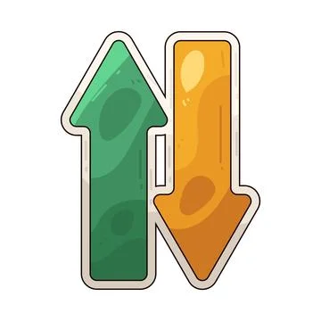 Arrow up down illustration Stock Illustration