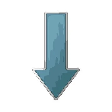 Arrow Down illustration Ilustração Stock