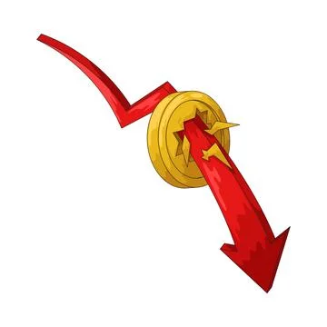 Arrow Down illustration Stock Illustration