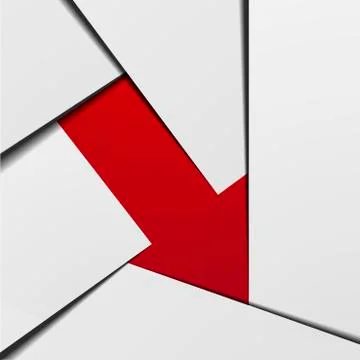 Arrow Down Infographic Stock Illustration