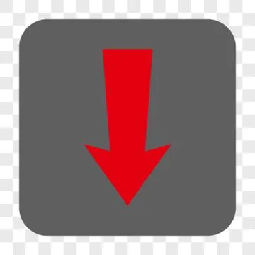 Arrow Down Interface Toolbar Button 库存插图