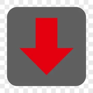 Arrow Down Interface Toolbar Button 库存插图