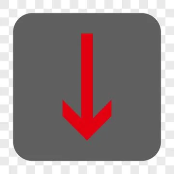 Arrow Down Interface Toolbar Button 库存插图