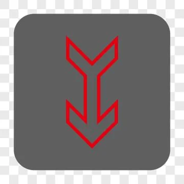 Arrow Down Interface Toolbar Button 库存插图