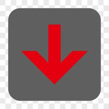 Arrow Down Interface Toolbar Button Stock Illustration