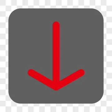 Arrow Down Interface Toolbar Button 库存插图