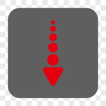 Arrow Down Interface Toolbar Button 库存插图