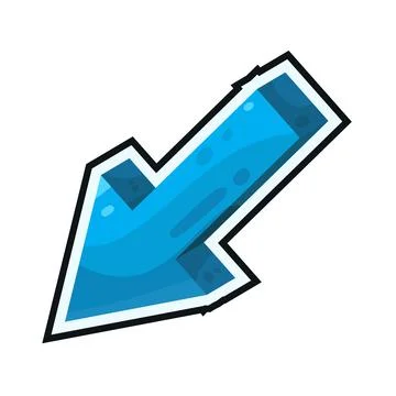 Arrow down left illustration Stock Illustration