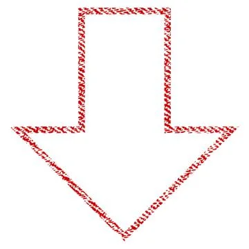 Arrow Down Raster Textured Icon For Overlay Watermark Stamps 库存插图