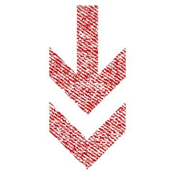 Arrow Down Raster Textured Icon For Overlay Watermark Stamps 库存插图