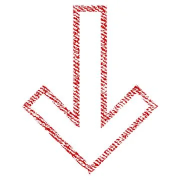 Arrow Down Raster Textured Icon For Overlay Watermark Stamps 库存插图