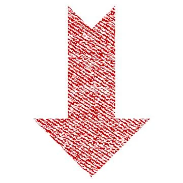 Arrow Down Raster Textured Icon For Overlay Watermark Stamps 库存插图