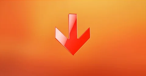 Arrow Down Red 3d Icon Stock Footage 69983563