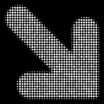 Arrow Down Right Halftone Icon Stock Illustration