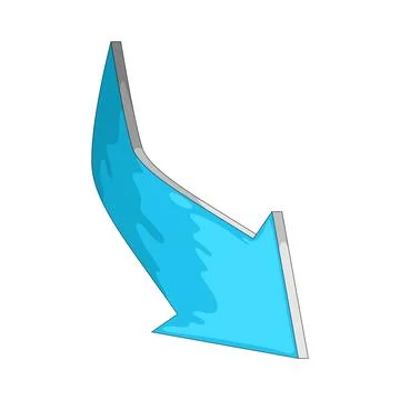 Arrow down right illustration 스톡 일러스트