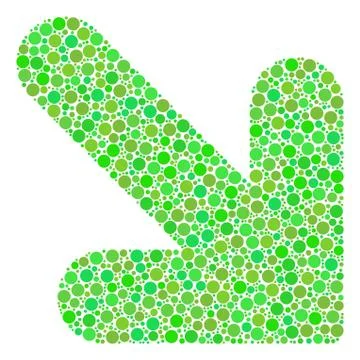 Arrow Down Right Mosaic of Dots Stock Illustration