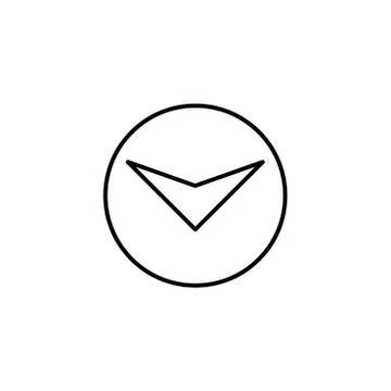 Arrow Down rounded icon. Vector illustration style is flat iconic bicolor sym Stockillustratie