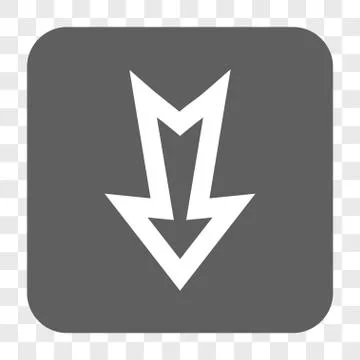 Arrow Down Rounded Square Button 库存插图