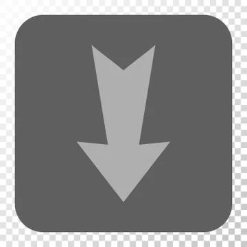 Arrow Down Rounded Square Button 库存插图