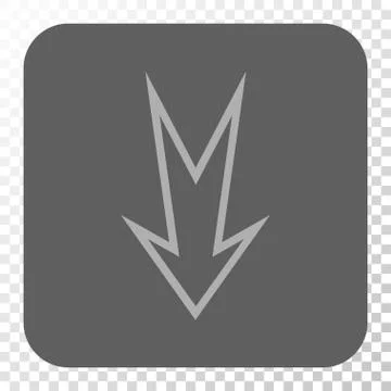 Arrow Down Rounded Square Button Stock Illustration