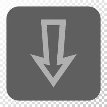 Arrow Down Rounded Square Button 库存插图