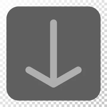 Arrow Down Rounded Square Button Stock Illustration